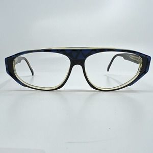 Clement Vintage Sunglasses Frames Eyeglasses Blue Black 90s Unisex H8772